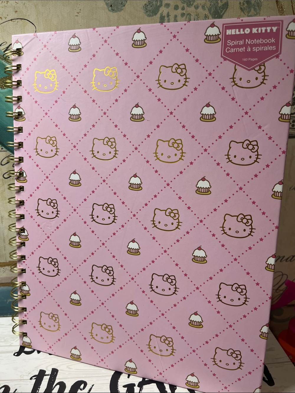 Hello Kitty Pink and Gold notebook